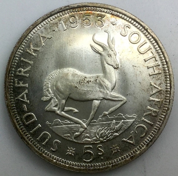 1956 South Africa 3 D Queen Elizabeth Uncirculated Silver Coin