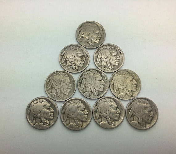 1910s-1930s VINTAGE United States Coin Lot Buffalo Nickels FREE SHIPPING