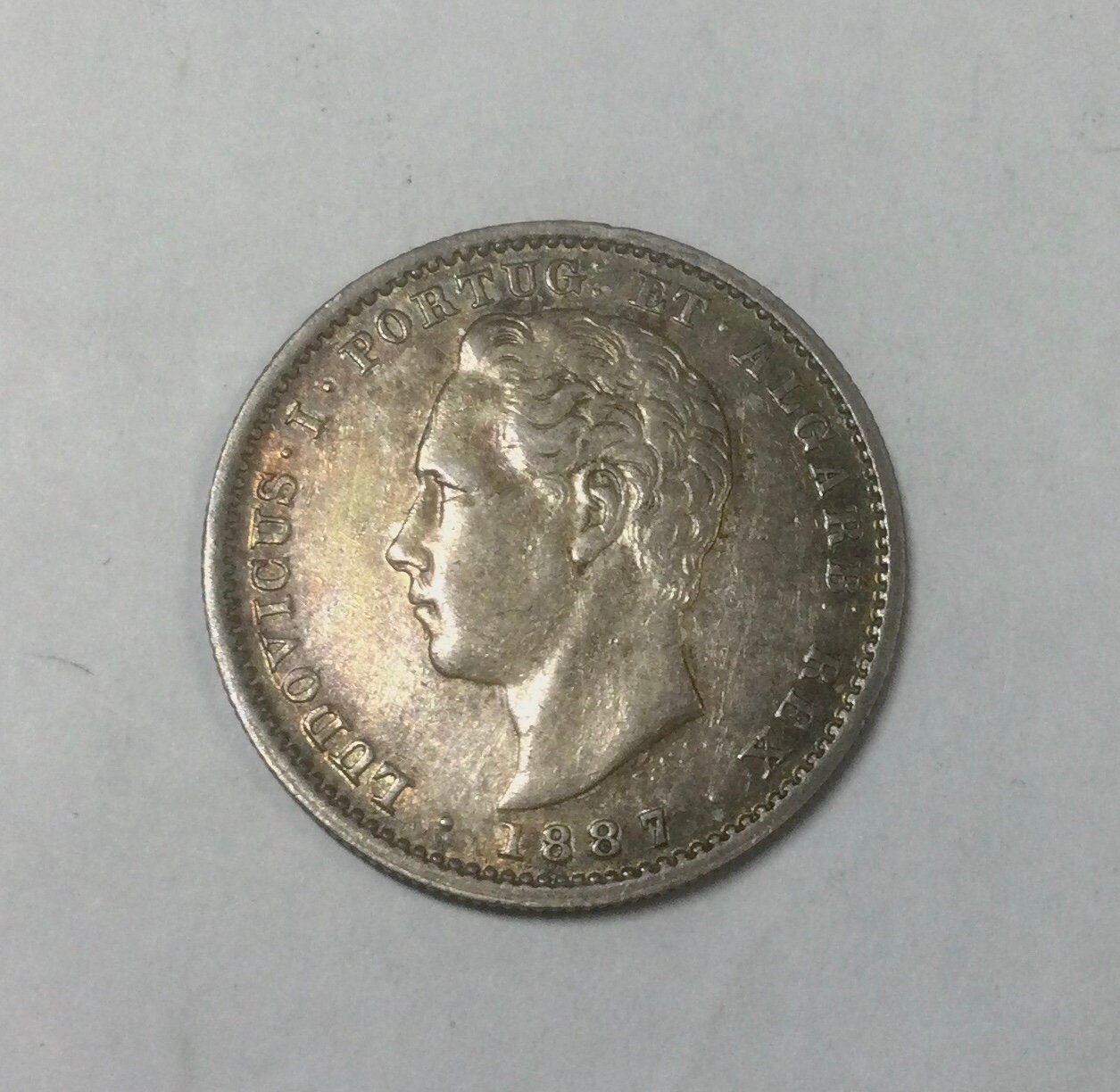 1887 ポルトガル 200 レイ銀貨花輪価値ルドヴィカス 1 世表面 - Etsy 日本