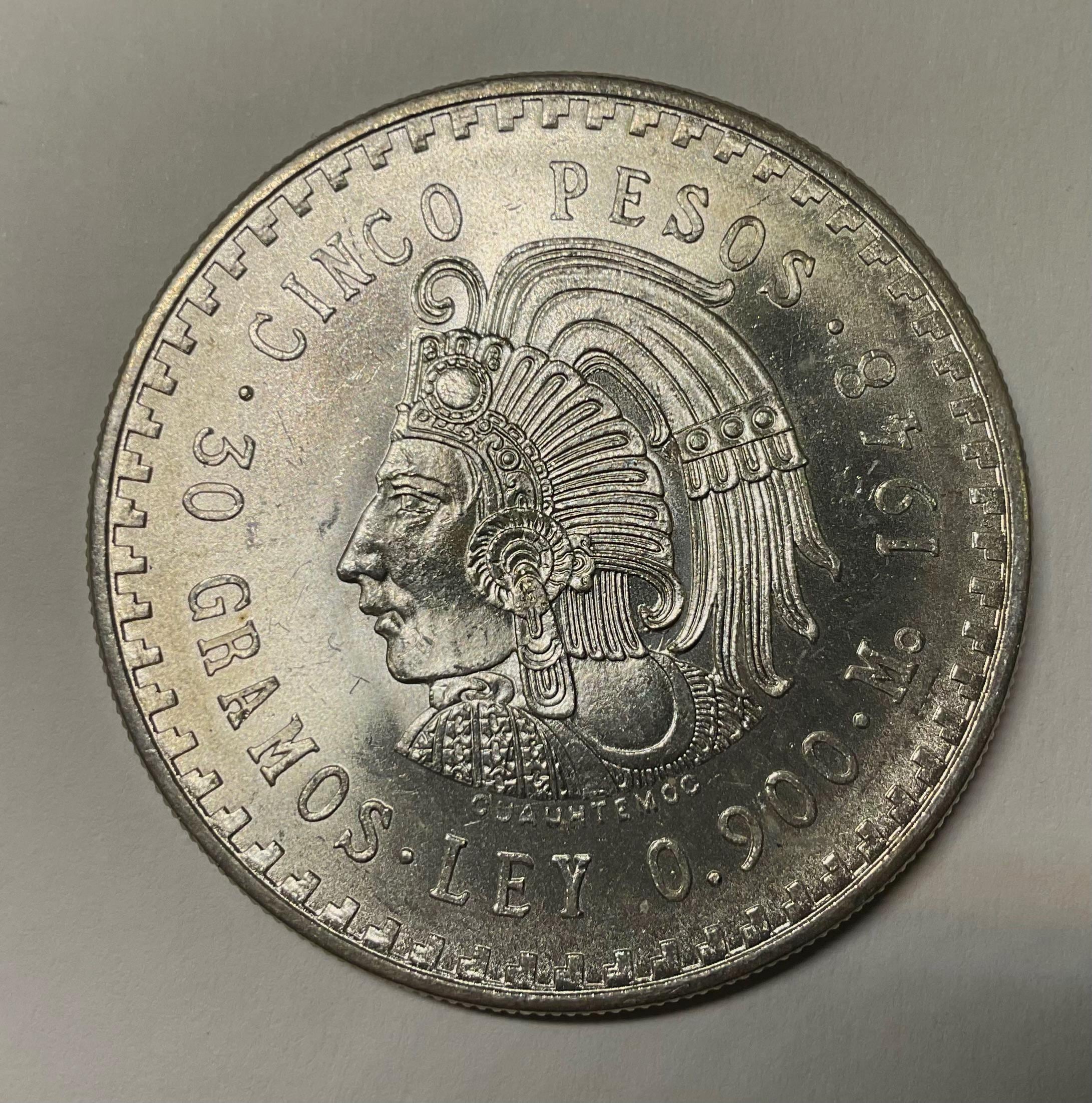 1948 Mexican 5 Pesos Coin - Etsy