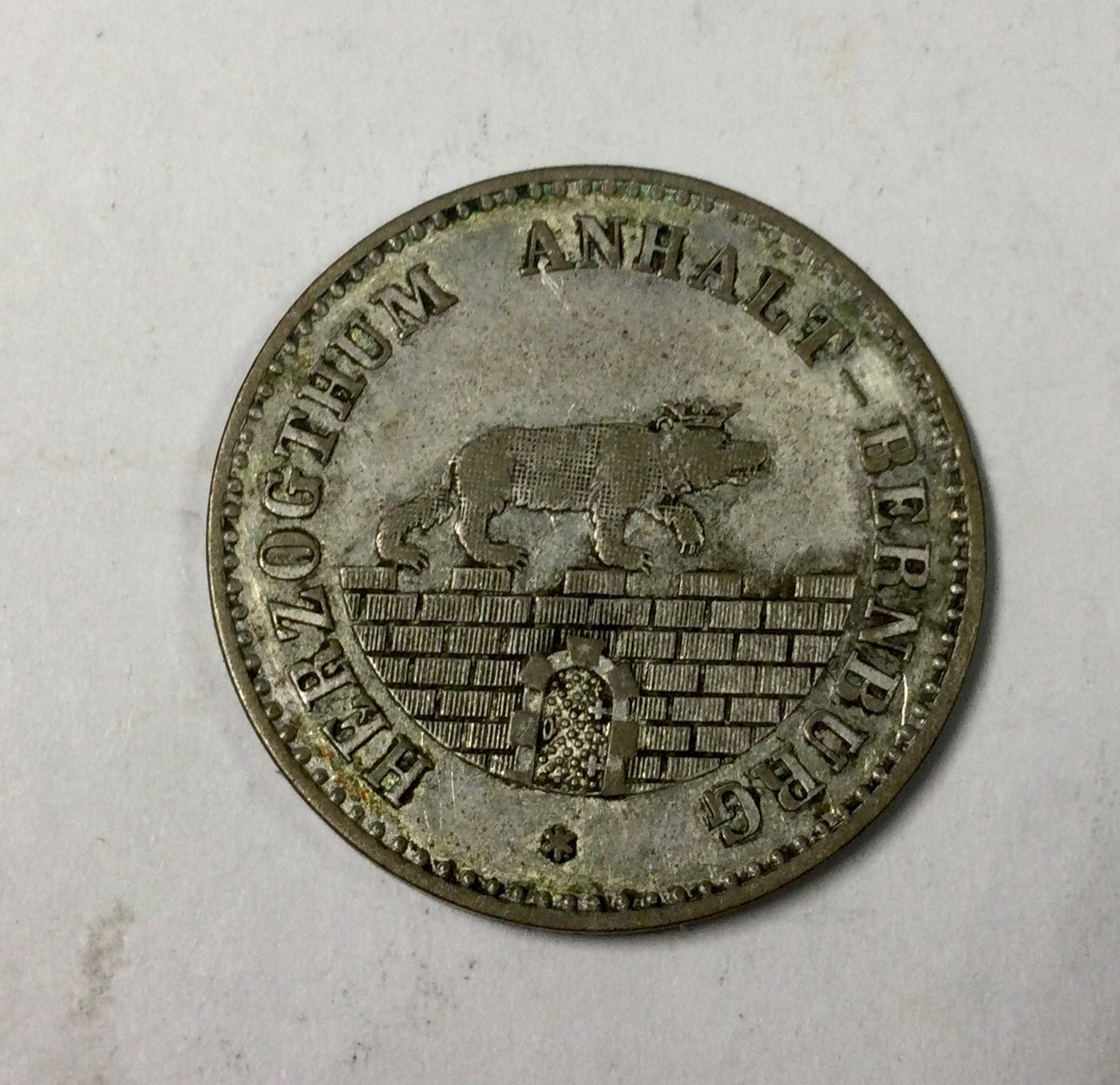 1854年 ヴィルヘルム 2ターレル銀貨 ブラウンシュヴァイク公国(ドイツ