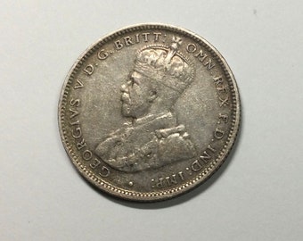 1920 M Australië George V Sterling Zilver 925 Pre Decimale Shilling fatsoenlijke kwaliteit Verzamelaarsmunt Mooi Origineel