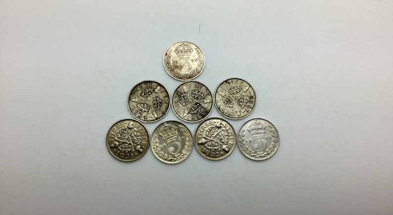 Great Britain 6 pence sixpence 1921 George V Wedding coin gift silver