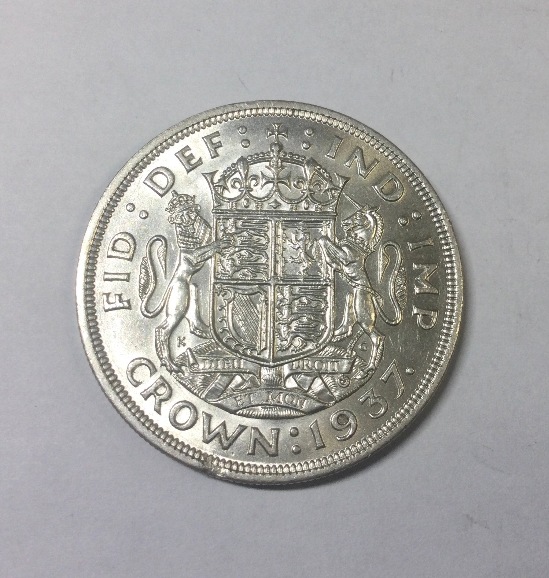 1937年 イギリス 銀冠戴冠式 ジョージ5世 ラージサイズ コレクターズ 