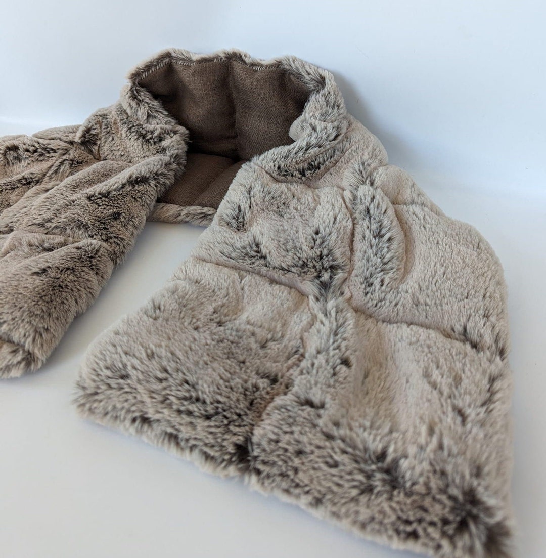 Minky Linen Weighted Shoulder Scarf Filled With Glass Beads/calming ...