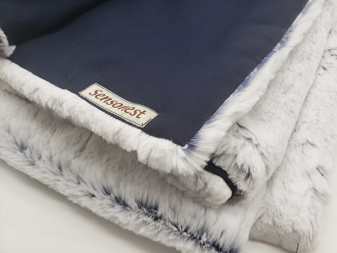 Eucalyptus and Minky Therapy Blanket / Weighted Therapy / Heavy Throw