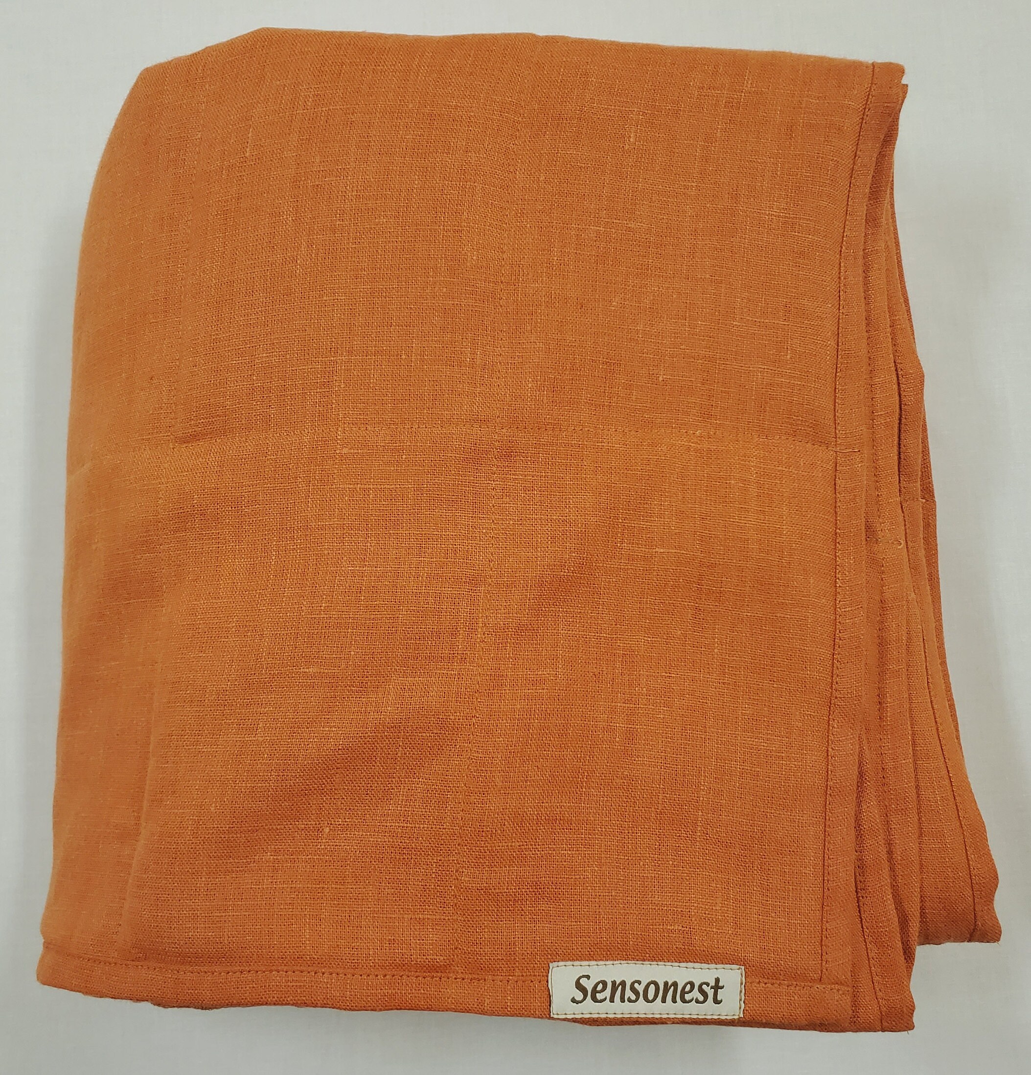Linen Weighted Blanket Terracotta Color / Weighted Sensory Etsy Australia
