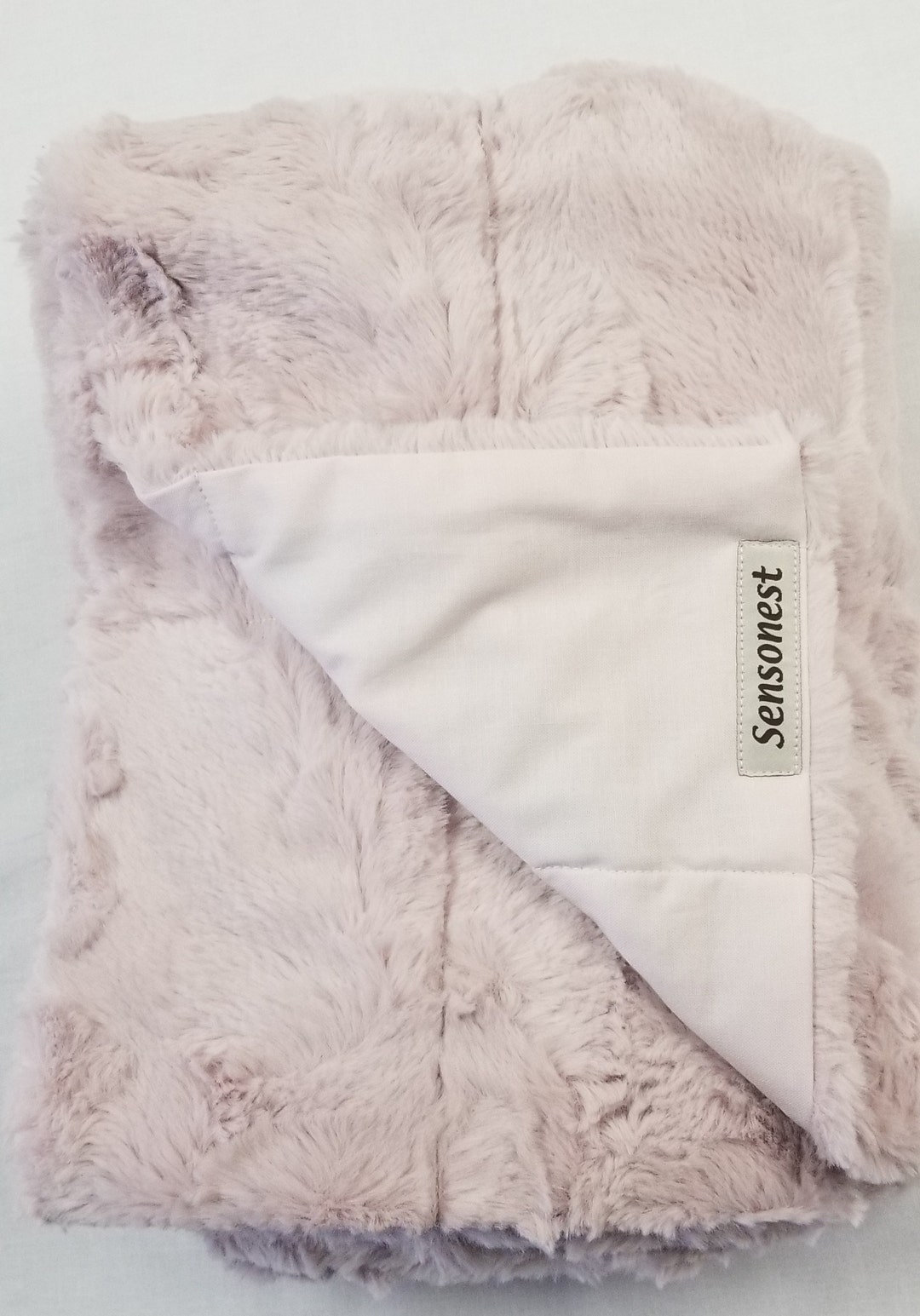 Weighted Blanket Pink Cotton and Minky / Glass Filling / Etsy