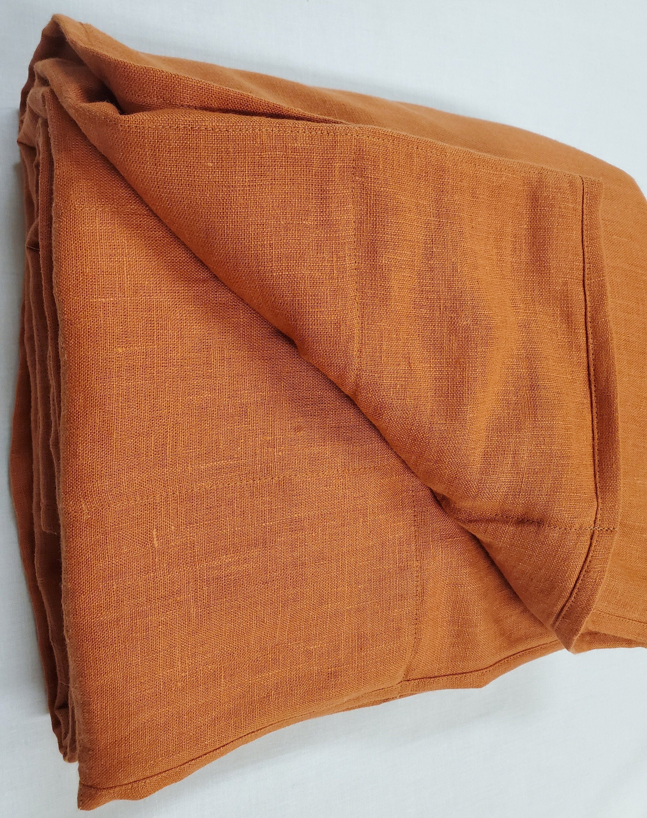 Linen Weighted Blanket Terracotta Color / Weighted Sensory Etsy Australia