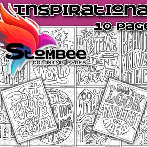 Citações de afirmação positiva sobre a vida Livro para colorir PDF | Desenhos para colorir para impressão | Livro para colorir para adultos PDF | Página para colorir | Citação intricada