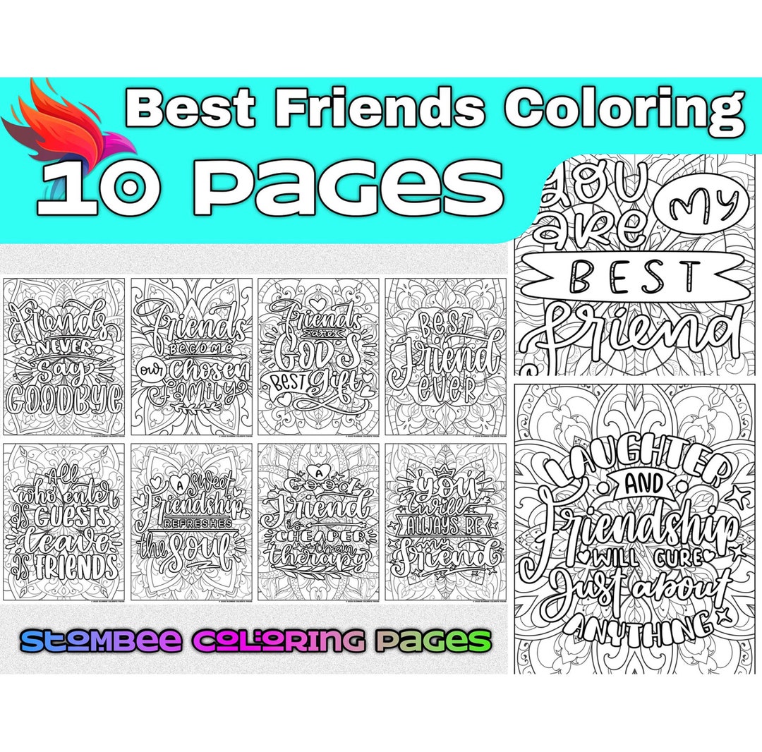 Best Friend Quotes Adult Coloring Pages Printable, Coloring Pages for