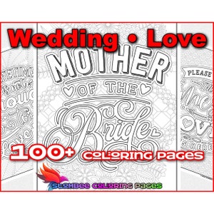 Wedding Love Coloring Book: 118 Pages of Quotes (PDF Download)