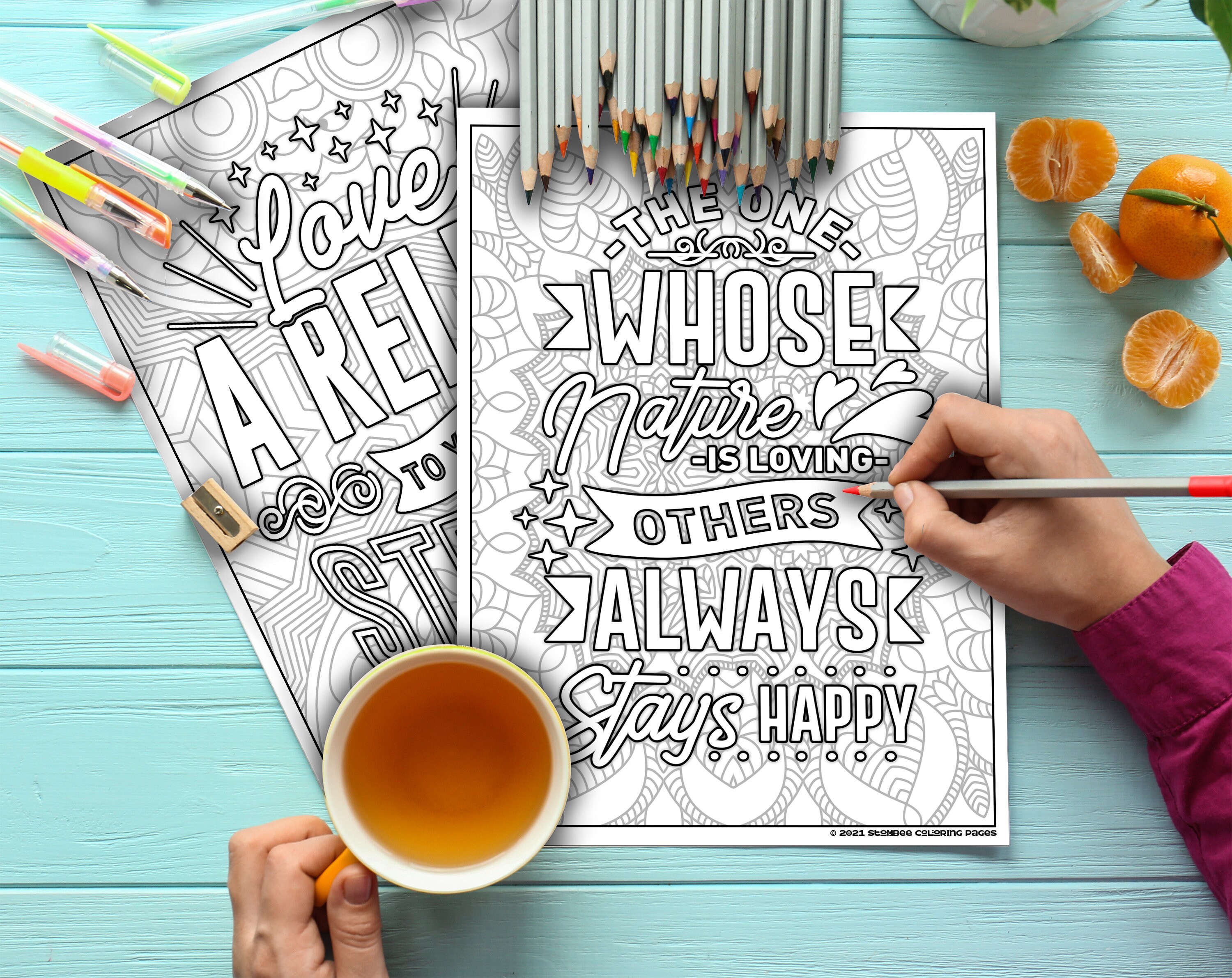 Love Quotes Coloring Book PDF for Adult Adult Coloring Pages - Etsy