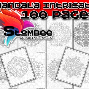 100 Mandala Coloring Pages Adult Coloring Book In PDF • Digital Coloring Book For Adults • Printable Coloring Pages • Procreate JPG •Vol.101