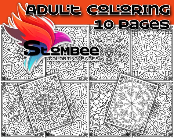 Mandala Adult Coloring Pages, Coloring Book PDF for Adults