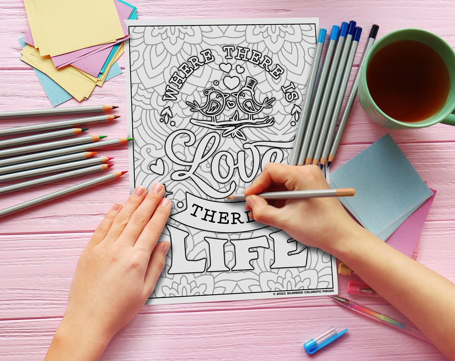 Love Quotes Coloring Book PDF for Adult Adult Coloring Pages - Etsy