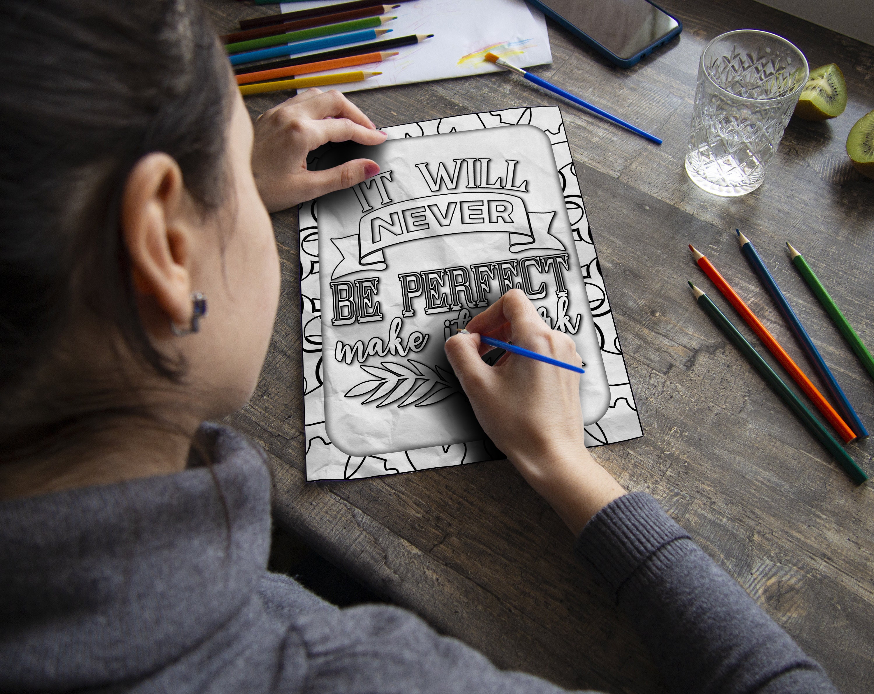 Coloring Book PDF Positive Affirmation Coloring Pages | Etsy