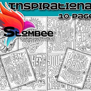 Libro para colorear PDF Afirmación positiva / Páginas para colorear imprimibles / Libro para colorear para adultos PDF / Página para colorear / Citar página para colorear Intrincada