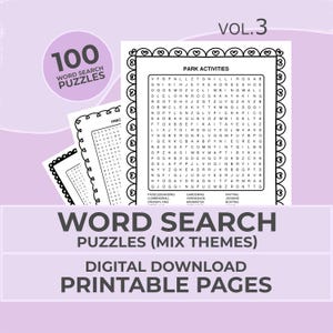 Printable Word Search For Women | Mixed Themes, 100 Pages (PDF Download)
