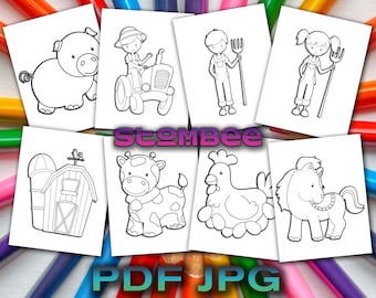 Farming Kids Coloring Pages Great for Toddlers and Older Kids