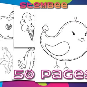 Kid Coloring Page, Toddler Coloring Page, Printable PDF Book