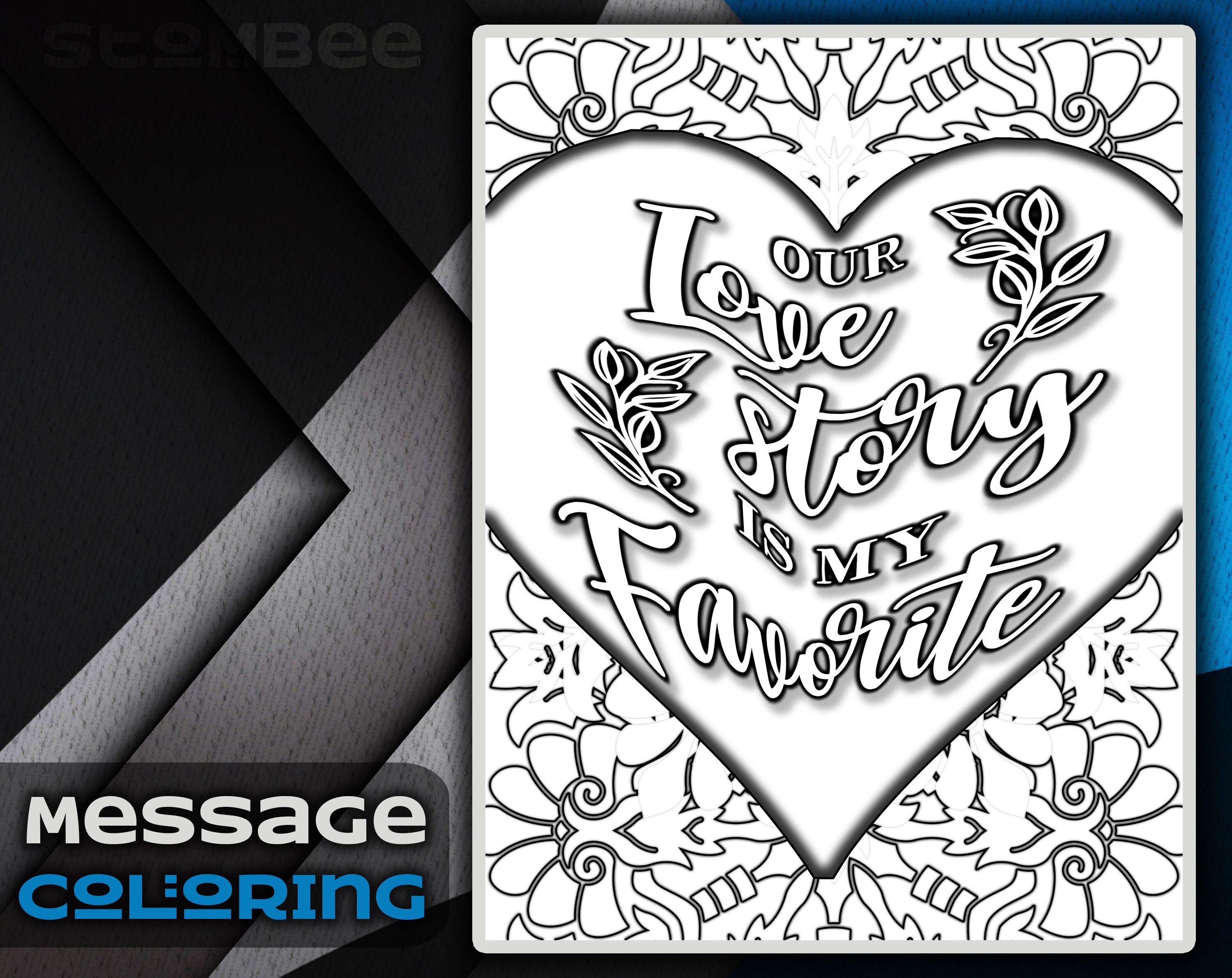 Adult Coloring Pages With Love Messages Great for Your Loved Ones - Etsy