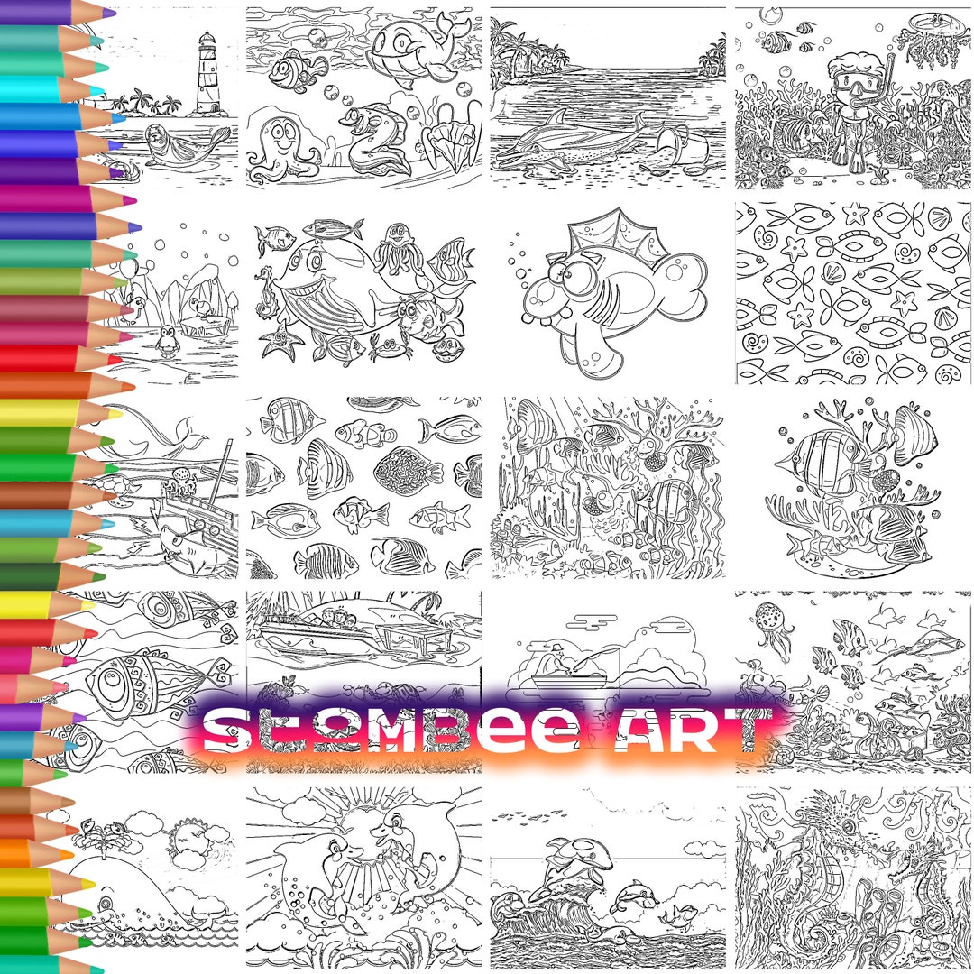 20 Fish, Adult Coloring Book, Kids Coloring Pages, Adult Coloring Pages ...