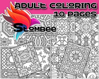 V.155 Coloring Book PDF Mandala Patterns Adult Coloring Pages Printable PDF, Coloring Pages For Adult, Procreate Coloring, Instant Download