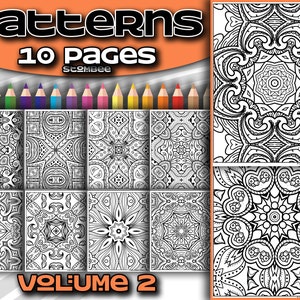 Mandala Coloring Book: 10 Printable Pattern Pages (PDF)