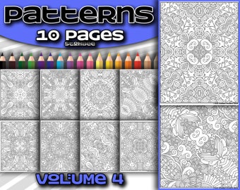 Mandala Patterns Coloring Book PDF | Coloring Pages Printable | Adult Coloring Book PDF | Colouring Page | Procreate Coloring Pages | Vol. 4
