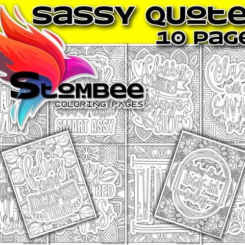 20 Funny Adult Coloring Book Printable Pages Request Access Etsy