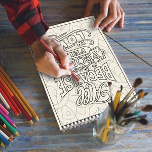 Love Quotes Coloring Book PDF for Adult, Adult Coloring Pages ...