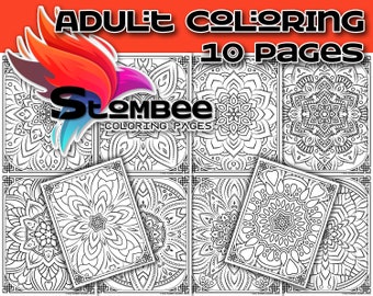 V.126 Adult Coloring Book PDF, Adult Coloring Pages, Printable Coloring, Colouring Pages, Coloring for Adults, Grownup Colouring Pages