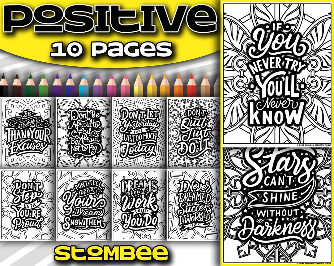 Positive Affirmation Coloring Pages Adult Coloring Pages Printable