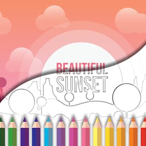 10 Landscape, Adult Coloring Pages, Printable Coloring, Adult Coloring Book, Colouring Pages, Coloring for Adults