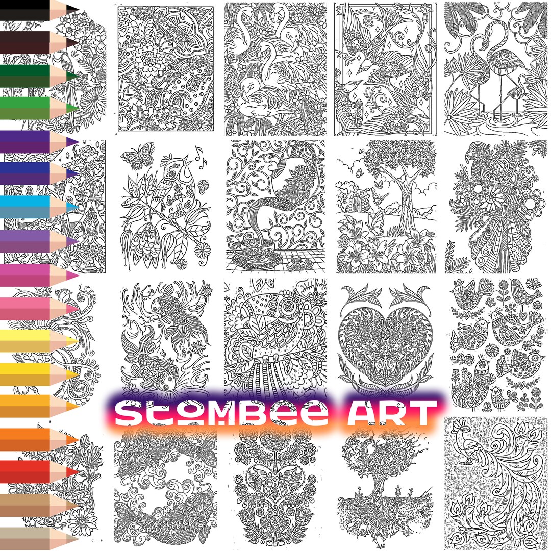 20 Pages Mandala Coloring Pages Coloring Book PDF Adult - Etsy