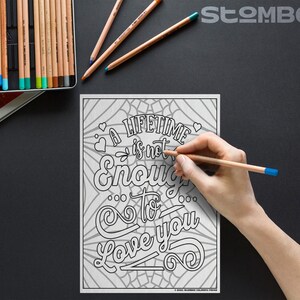 Love Quotes Coloring Book PDF for Adult, Adult Coloring Pages ...