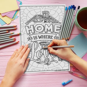 Love Quotes Coloring Book PDF for Adult, Adult Coloring Pages ...