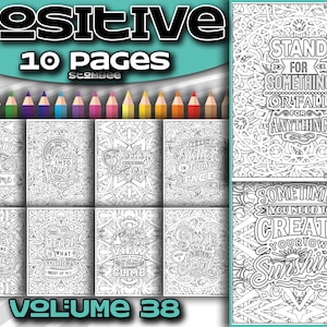 Positive Affirmations Coloring Book: Quote Coloring Pages (PDF)