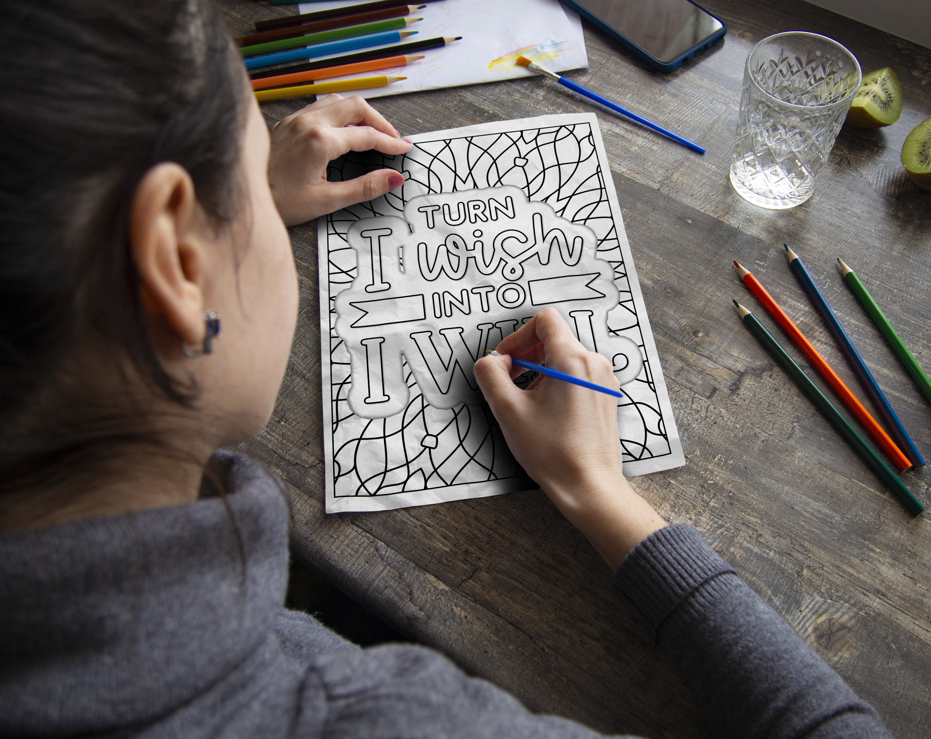 Positive Affirmation Coloring Pages Adult Coloring Pages | Etsy