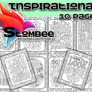 Livro para Colorir PDF Afirmação Positiva | Desenhos para colorir para impressão | Livro para colorir para adultos PDF | Página para colorir | Citação de página para colorir complexa