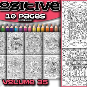 Livro para Colorir PDF Afirmação Positiva | Desenhos para colorir para impressão | Livro para colorir para adultos PDF | Página para colorir | Citação de página para colorir complexa