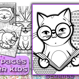 PRINTABLE Kids Coloring Pages, Adult Coloring Pages, Animal Coloring Book, Coloring Book PDF, Coloring Sheets, Colouring Pages