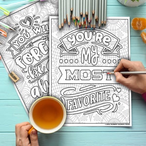 Love Quotes Coloring Book PDF for Adult, Adult Coloring Pages ...