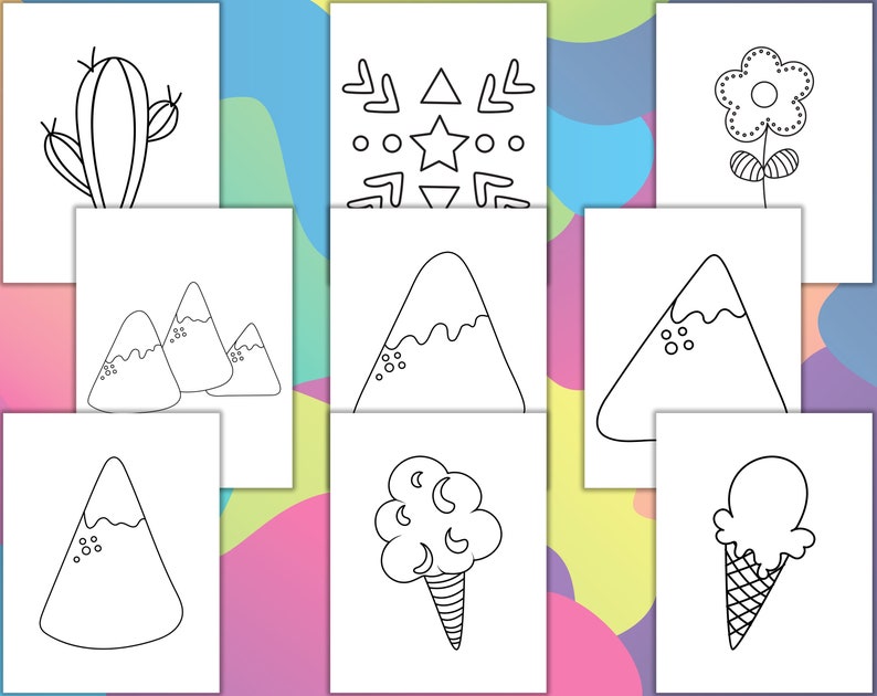 Kid coloring page toddler coloring page printable pdf book etsy