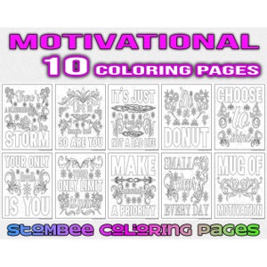 Livro de colorir adulto inspirador positivo motivacional, páginas para colorir para adultos, colorir para impressão, colorir para adultos, páginas para colorir