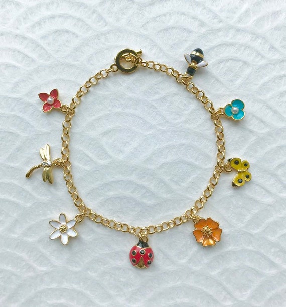 hanaブレスレット HANA Charm Bracelet - Flower Charm Bracelet With Gold Plated