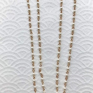 GERALDINE Sunglasses Chain - Faux Pearls on Gold-Plated Chain