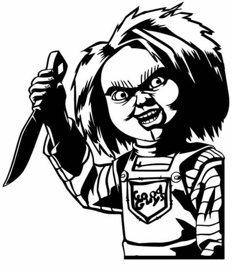 Chuckie Halloween Horror Scary DXF SVG File for Plasma, Laser, Waterjet