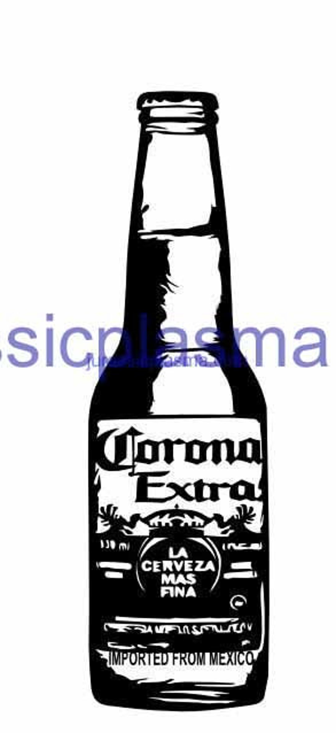 Corona Beer Bottle DXF SVG File for Plasma, Laser, Water Jet Vinyl